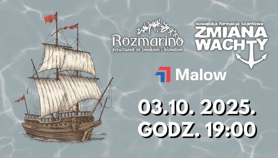 czterech muzyków z zespołu ZMIANA WACHTY wykonujących piosenki żeglarskie