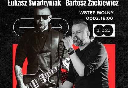 Wieczór z gitarą w Gościńcu pod Strzechą: koncert Łukasza Swadzyniaka i Bartosza Zackiewicza Wieczór z gitarą w Gościńcu pod Strzechą: koncert Łukasza Swadzyniaka i Bartosza Zackiewicza