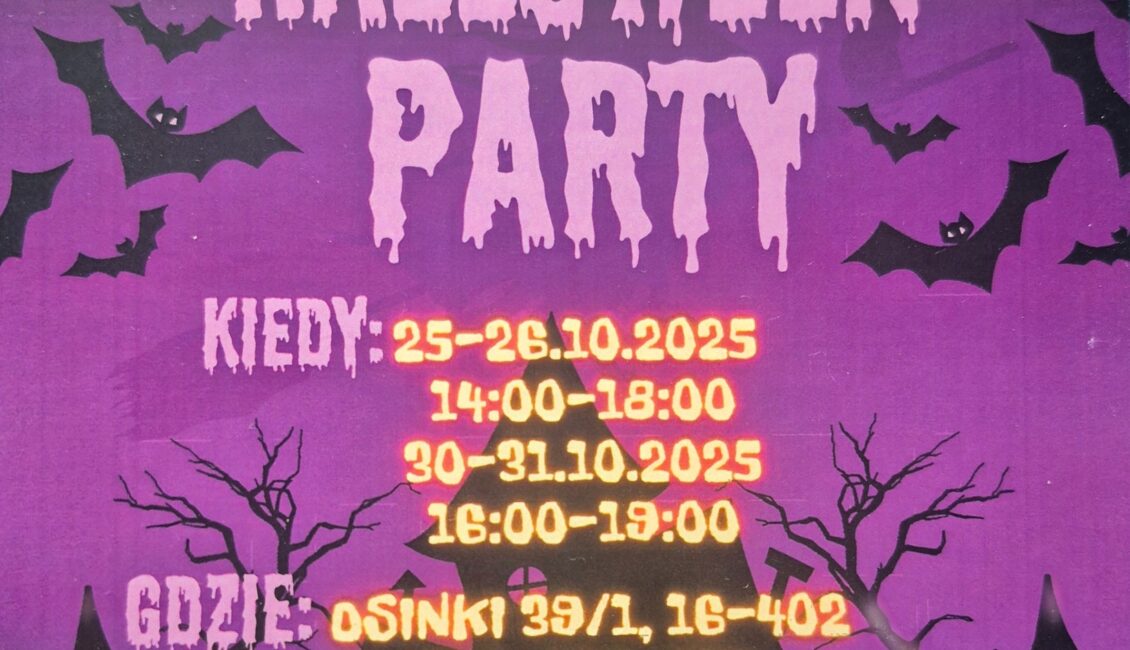 Spotkanie Halloweenowe z atrakcjami i niespodziankami Spotkanie Halloweenowe z atrakcjami i niespodziankami