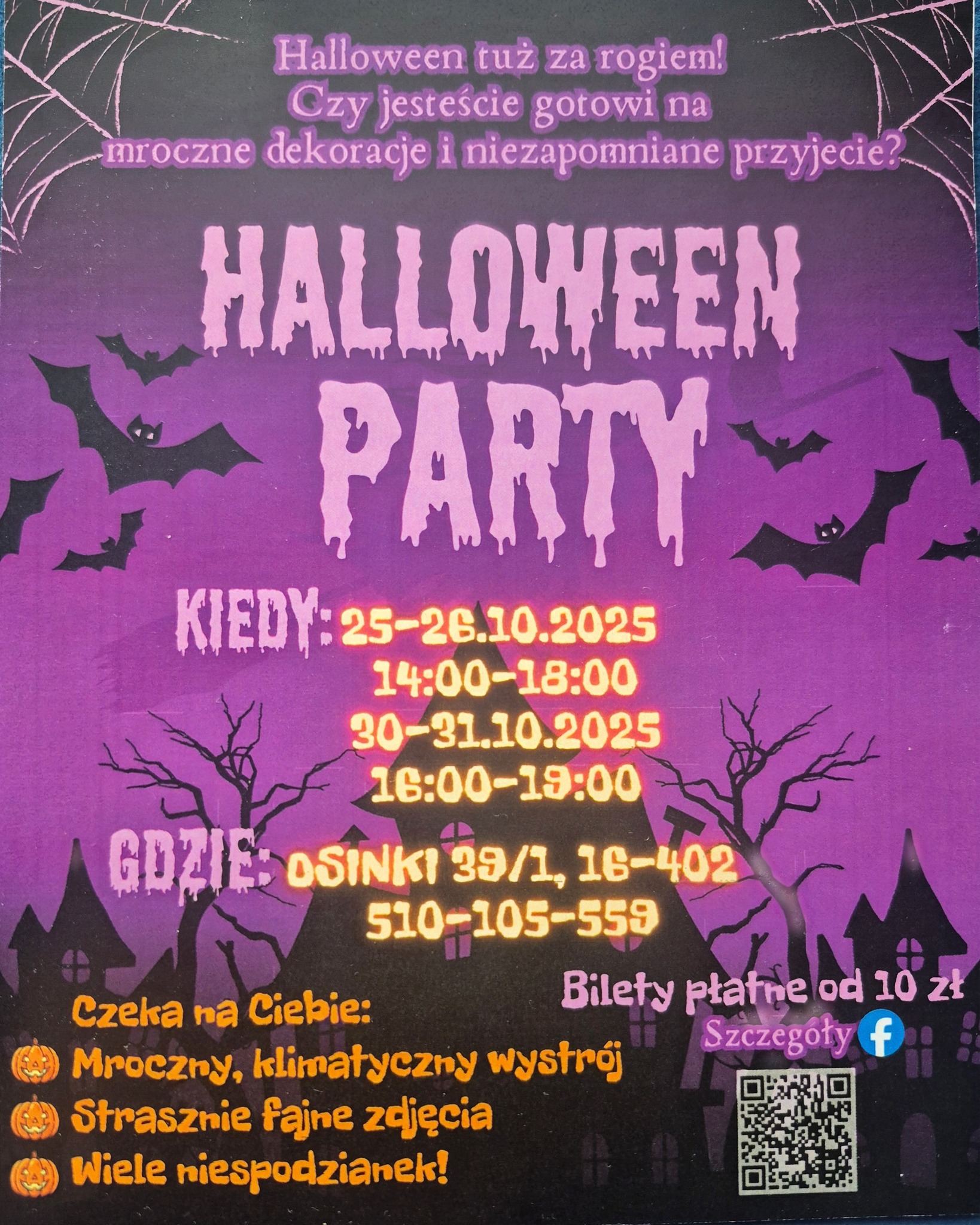 Spotkanie Halloweenowe z atrakcjami i niespodziankami Spotkanie Halloweenowe z atrakcjami i niespodziankami