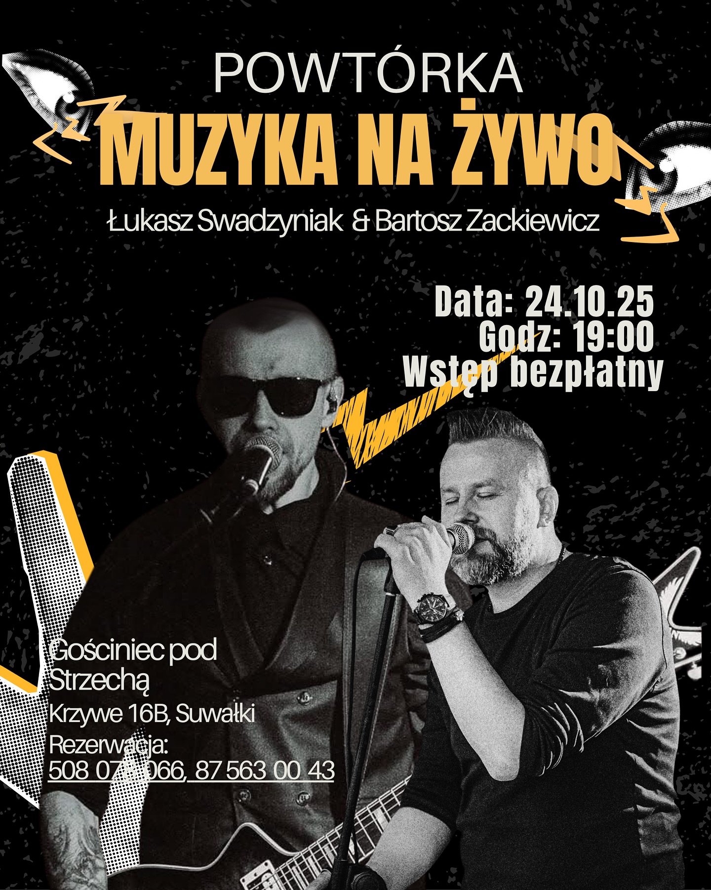 Wieczór z gitarą w Gościńcu Pod Strzechą: Zackiewicz & Swadzyniak ponownie w Gościńcu Wieczór z gitarą w Gościńcu Pod Strzechą: Zackiewicz & Swadzyniak ponownie w Suwałkach