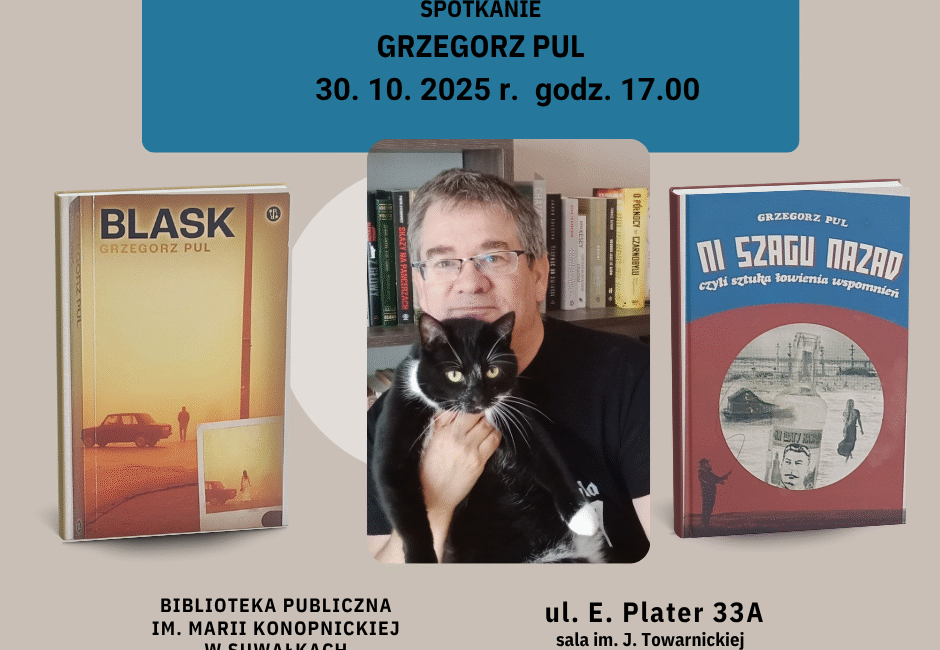 Spotkanie autorskie z Grzegorzem Pulem w suwalskiej bibliotece