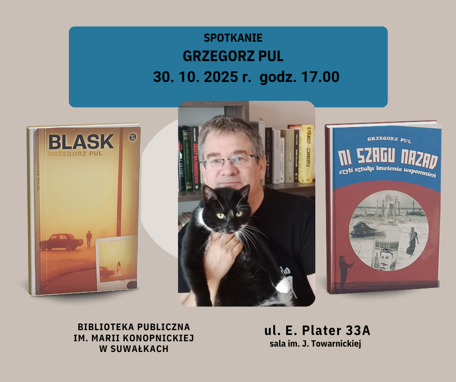 Spotkanie autorskie z Grzegorzem Pulem w suwalskiej bibliotece
