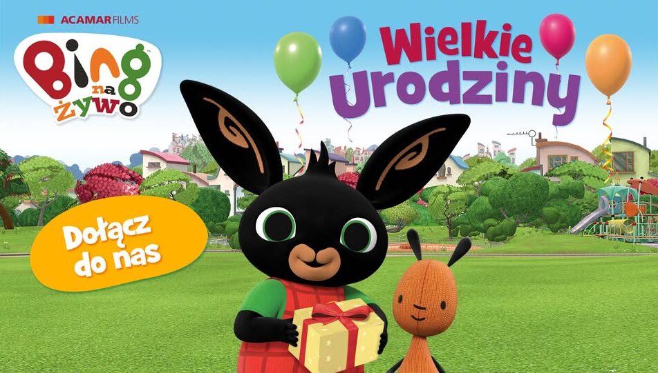 Postacie z przedstawienia Bing na scenie teatralnej