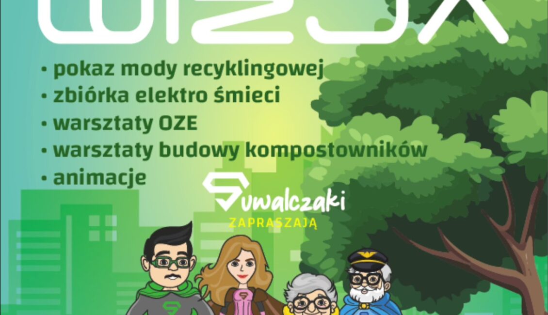 Festiwal Ekologiczny Eko Wizja 5 Plakat Festiwalu Ekologicznego Eko Wizja 5 z hasłami ekologicznymi i zieloną grafiką