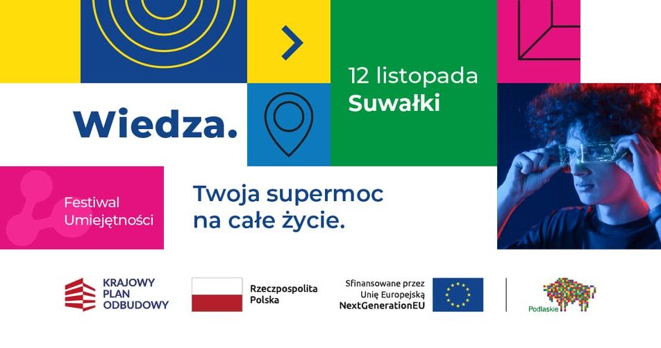 Festiwal Umiejętności – Suwałki Plakat Festiwalu Umiejętności w Suwałkach 2025
