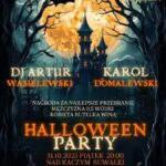 Halloween Party Nad Kaczym plakat imprezy Halloween Party z DJ-ami Arturem Wasielewskim i Karolem Domalewskim