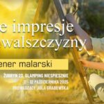 Jesienny plener malarski w Glampingu Niespiesznie z uczestnikami malującymi w plenerze