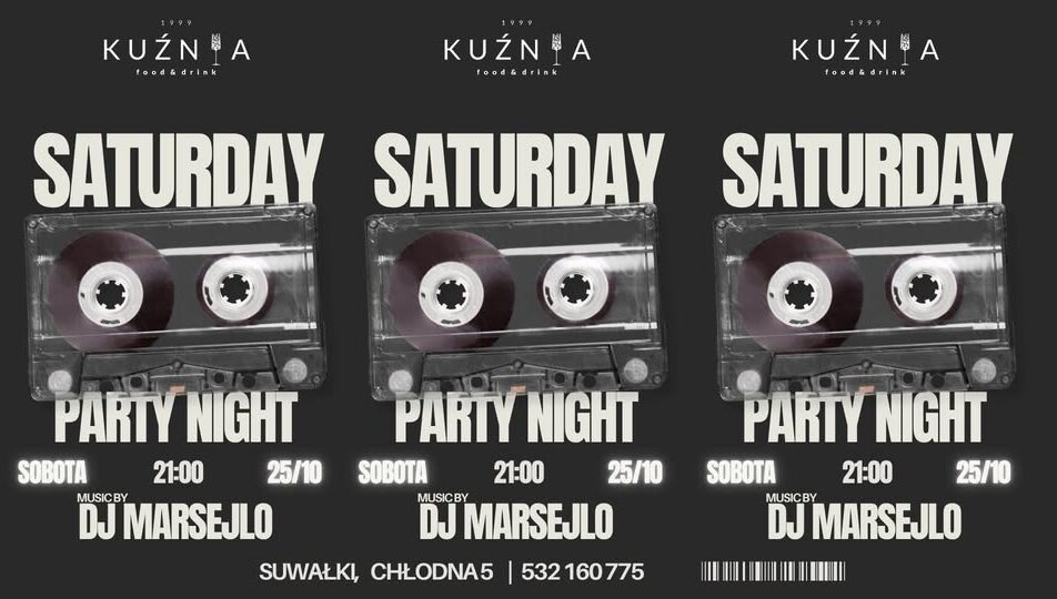 Saturday Fever z DJ Marsejlo Plakat imprezy Saturday Fever z DJ-em Marsejlo 25 października 2025
