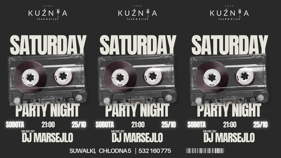 Saturday Fever z DJ Marsejlo Plakat imprezy Saturday Fever z DJ-em Marsejlo 25 października 2025