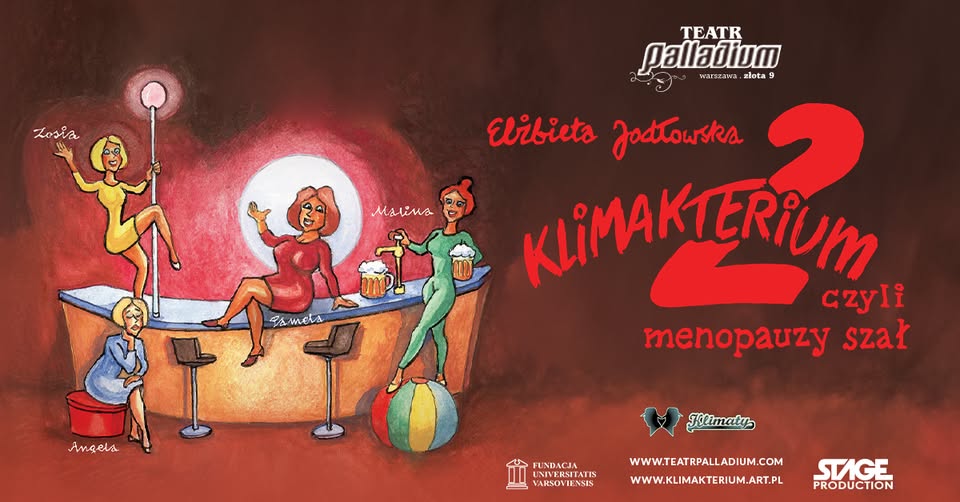 Suwałki: Klimakterium 2 czyli Menopauzy Szał plakat spektaklu Klimakterium 2 czyli Menopauzy Szał z datą i tytułem