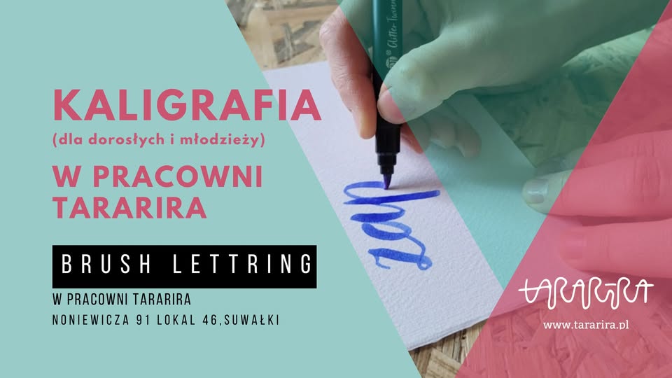 Warsztaty z kaligrafii brush lettering – Suwałki Warsztaty kaligrafii brush lettering z użyciem kolorowych brush penów