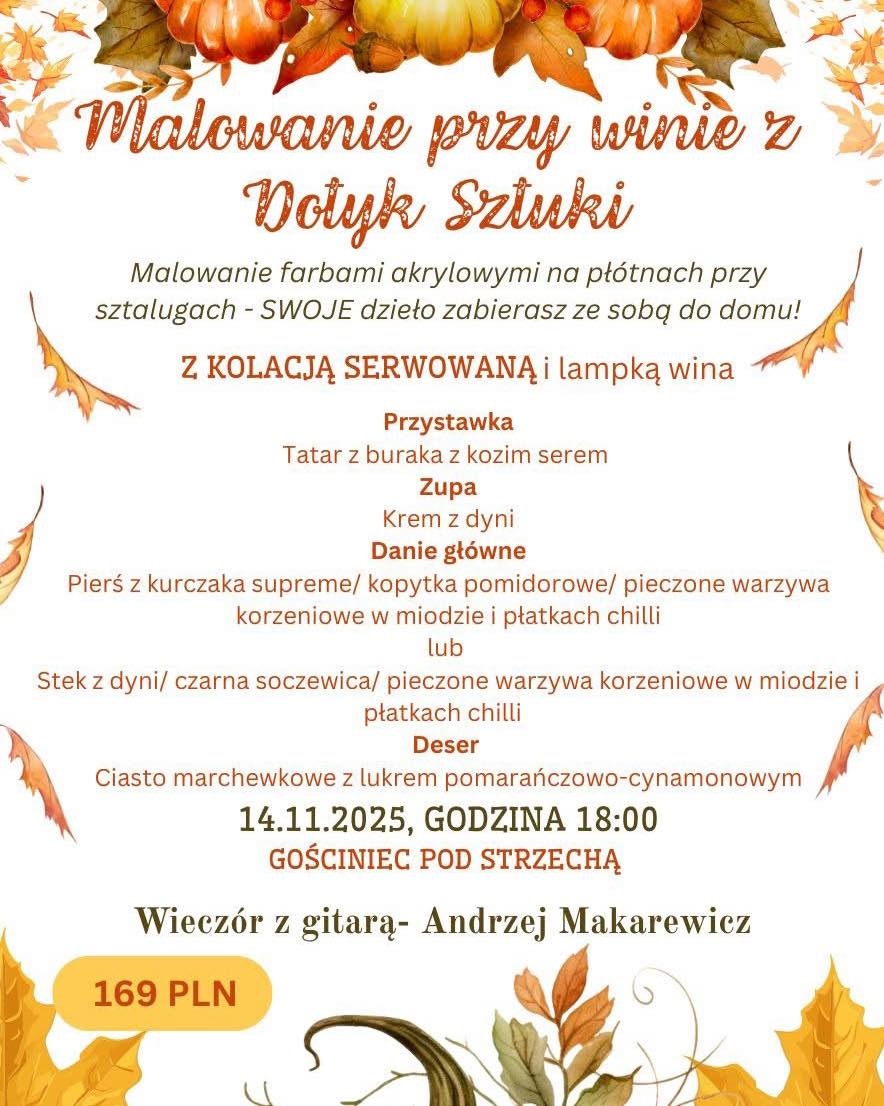 Malowanie przy winie – jesienny wieczór ze sztuką i muzyką Malowanie przy winie – jesienny wieczór ze sztuką i muzyką