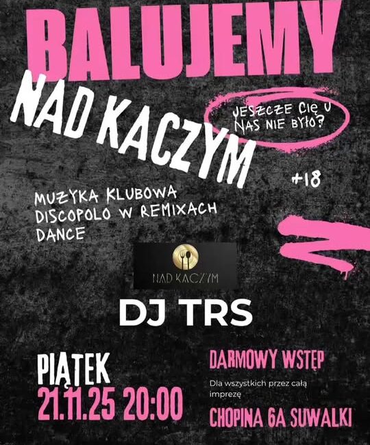 Balujemy nad Kaczym – DJ TRS DJ TRS za konsoletą podczas imprezy Balujemy nad Kaczym