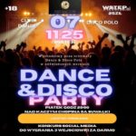 plakat imprezy Dance & Disco Party w Nad Kaczym