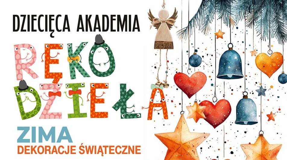 dzieci wykonujące świąteczne ozdoby podczas warsztatów