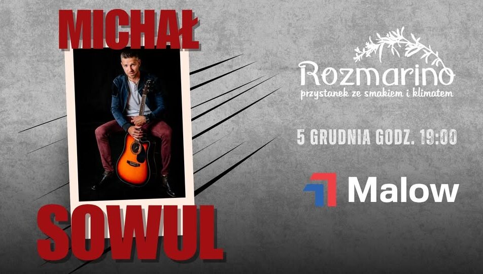 Michał Sowul podczas występu z zespołem