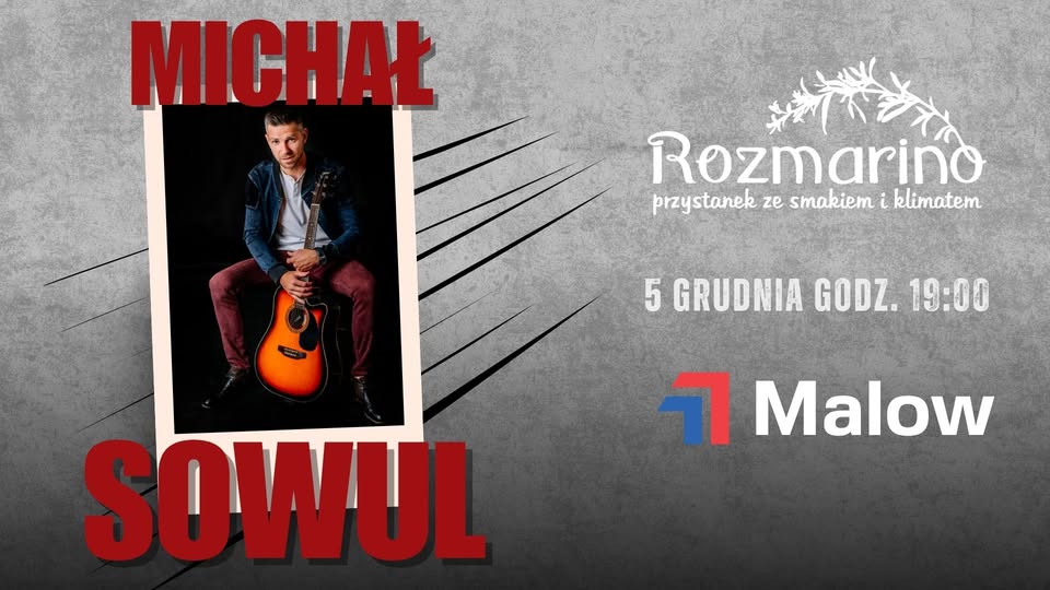 Michał Sowul podczas występu z zespołem