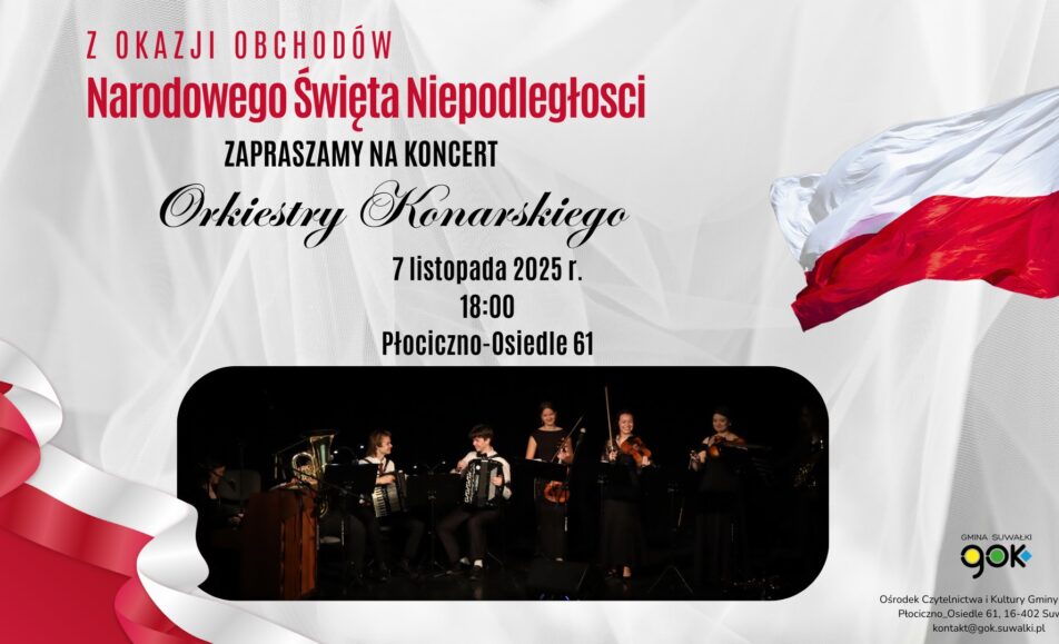 Orkiestra Konarskiego podczas koncertu z okazji Święta Niepodległości