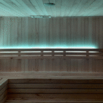 sauna sucha w aquaparku suwalki po modernizacji nowe oswietlenie i muzyka relaksacyjna