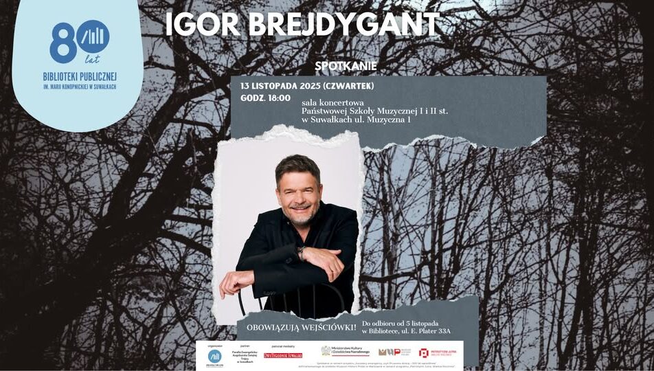 Zdjęcie Igora Brejdyganta, autora kryminałów, w kontekście spotkania autorskiego