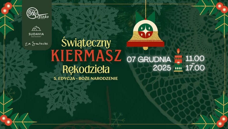 Świąteczny kiermasz rękodzieła z dekoracjami, biżuterią i atrakcjami w Hotelu Szyszko