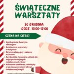 Święty Mikołaj i Elfy podczas warsztatów świątecznych dla dzieci