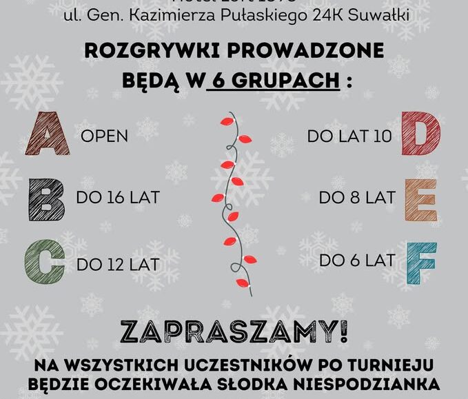 plansza szachowa w świątecznej scenerii