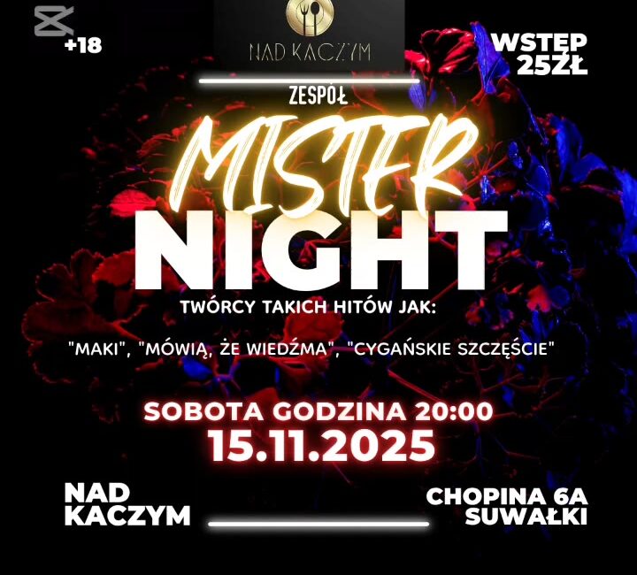Zespół Mister Night wystąpi na zabawie tanecznej w Suwałkach
