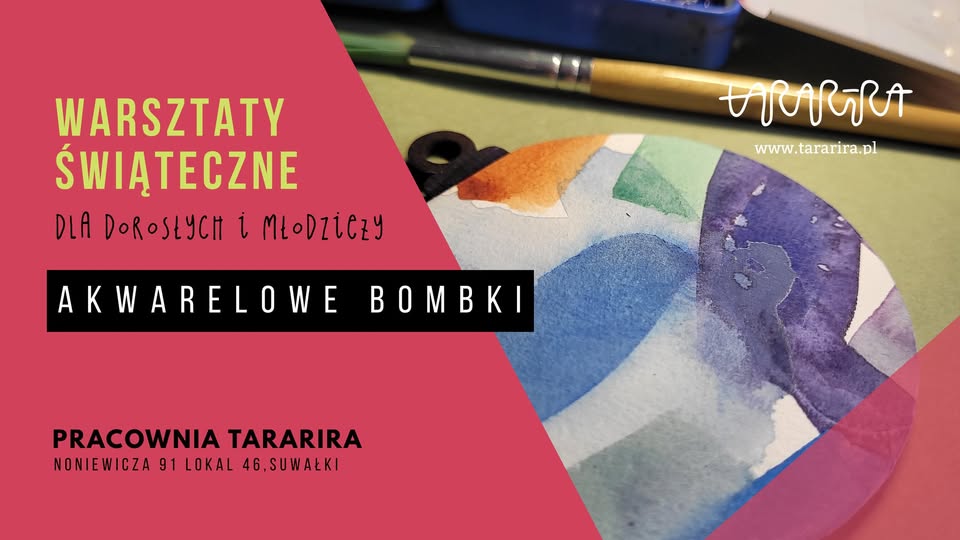Akwarelowe Bombki: malowanie i origami Ręcznie malowana bombka w stylu akwarelowym z elementami origami