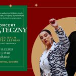 Zuza Baum i Bartek Leśniak na plakacie promującym koncert świąteczny
