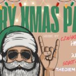 plakat imprezy Merry Xmas Party z DJ Hołek, Just_in i Thediem