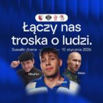 XXIII Mikołajkowy Turniej im. Tomka Godlewskiego plakat XXIII Mikołajkowego Turnieju im. Tomka Godlewskiego w Suwałkach z informacją o drużynach i koncertach