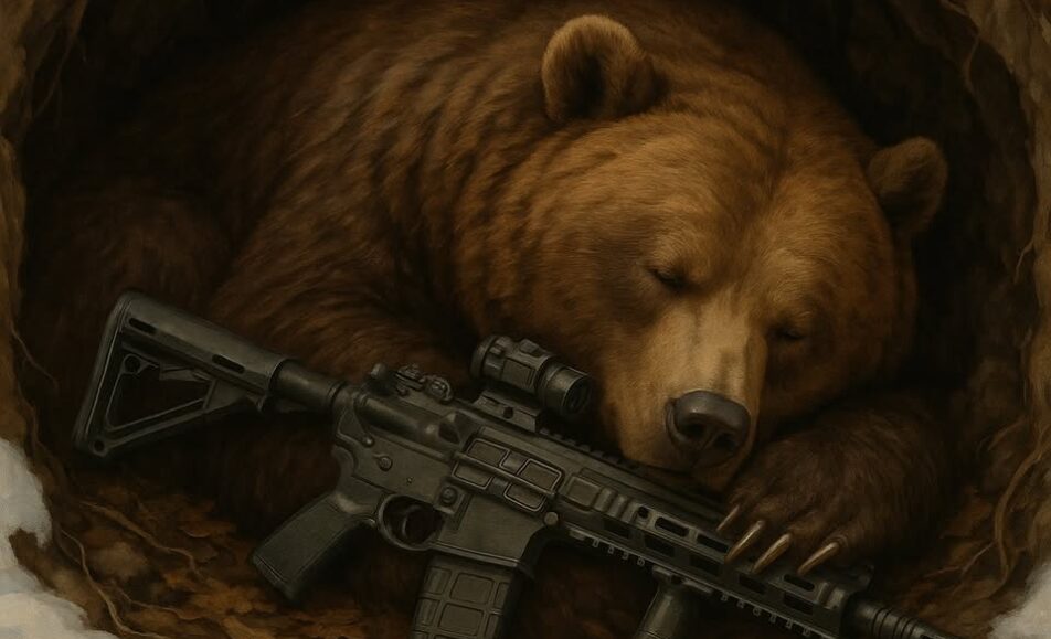 Zawodnik celujący na strzelnicy podczas zawodów strzeleckich