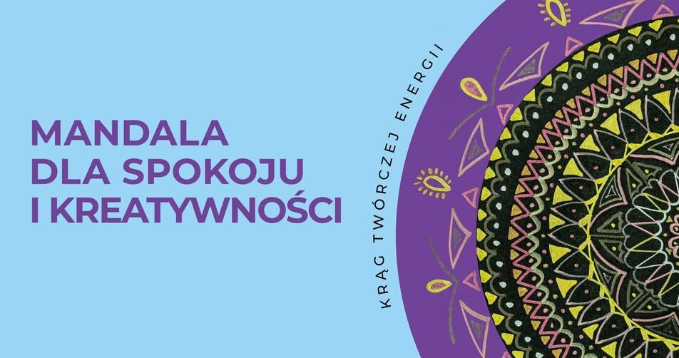 Mandala w intensywnych kolorach ułożona na białym tle