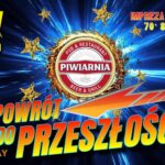 plakat imprezy Powrót do przeszłości cz. 2 z datą i grafiką taneczną