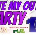 Rate My Outfit Party plakat wydarzenia Rate My Outfit Party z datą i informacjami o nagrodach za stylizacje