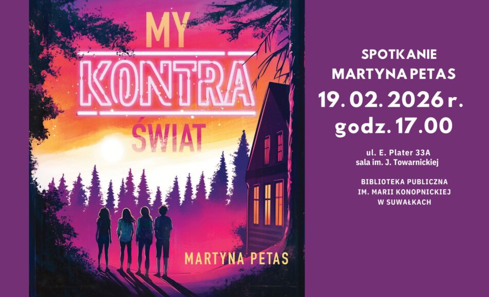 Spotkanie z Martyną Petas – My kontra świat Martyna Petas i okładka książki My kontra świat