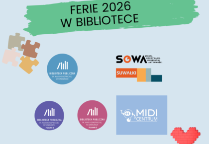 Ferie 2026 w Bibliotece Publicznej im. Marii Konopnickiej w Suwałkach
