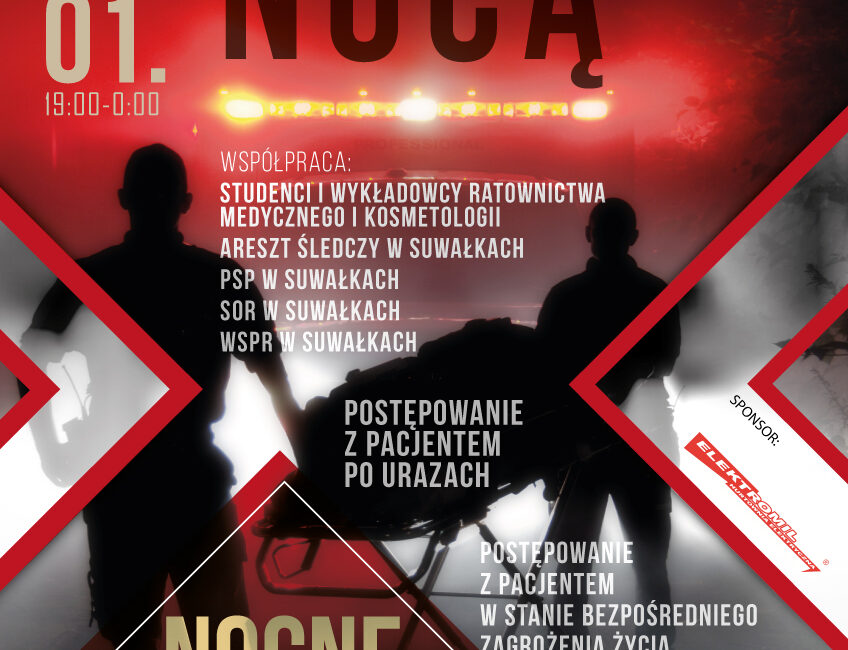 Nocne ćwiczenia ratownicze dla studentów w Suwałkach