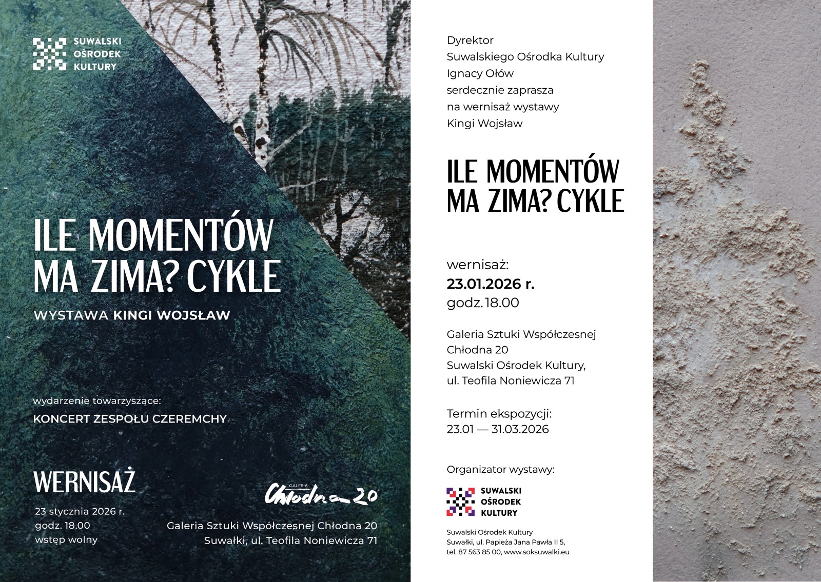 Wernisaż wystawy malarstwa Kingi Wojsław w Suwałkach