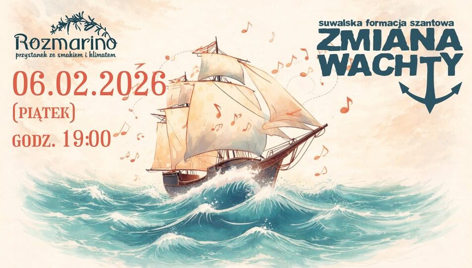 Zespół Zmiana Wachty podczas koncertu szantowego