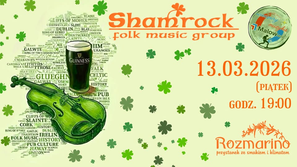 Koncert Shamrock z okazji Dnia Świętego Patryka Zespół Shamrock grający na scenie