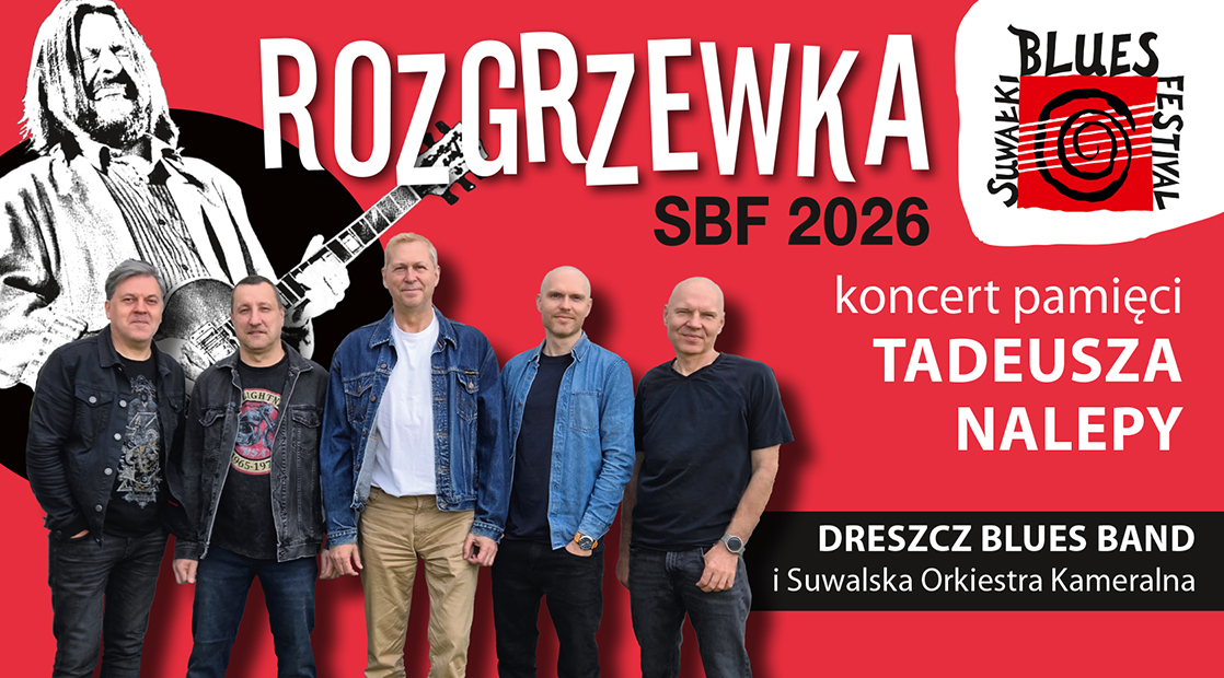 Dreszcz Blues Band i Suwalska Orkiestra Kameralna na scenie podczas koncertu