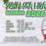 Plakat Suwalskiej Ligi Darta na wiosnę 2026