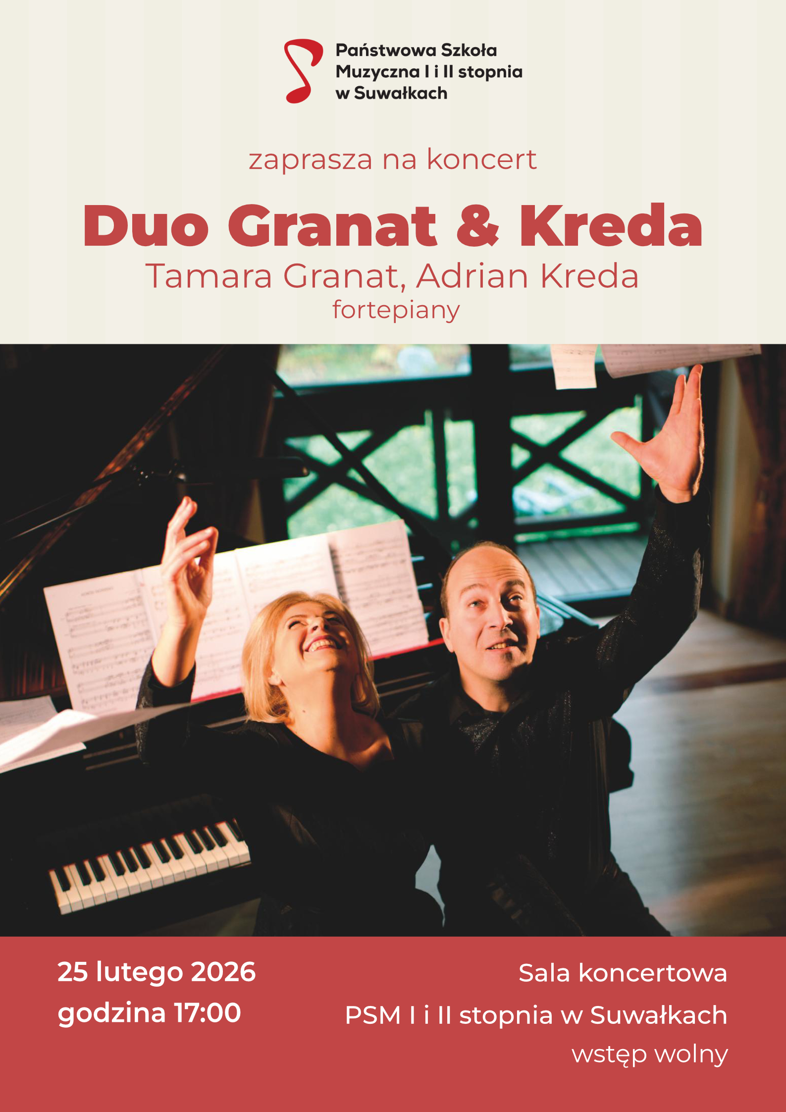 Koncert Duo Granat & Kreda w Suwałkach – 25 lutego 2026