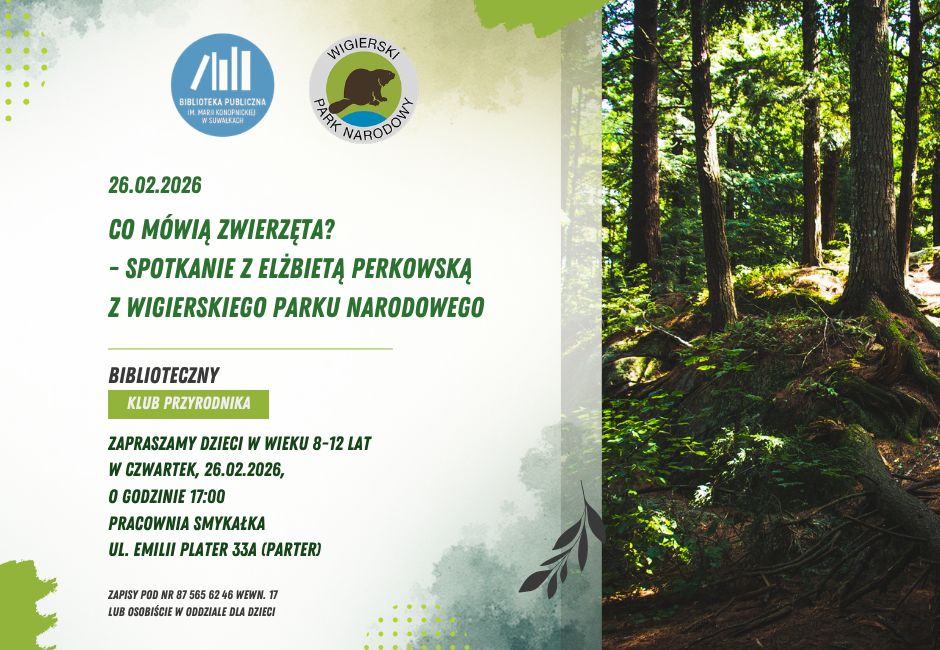 Spotkanie „Co mówią zwierzęta?” w Bibliotece Publicznej w Suwałkach Spotkanie „Co mówią zwierzęta?” w Bibliotece Publicznej w Suwałkach