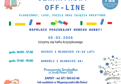 Warsztaty haftu krzyżykowego w Bibliotece – dwie grupy wiekowe