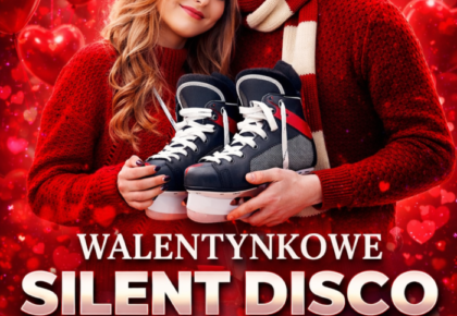 Walentynkowe Silent Ice Disco na lodowisku miejskim