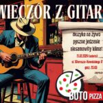 Andrzej Makarewicz gra na gitarze w Boto Pizza